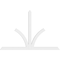 Ekena Millwork Richland Architectural Grade PVC Gable Bracket, 84"W x 56"H x 2"D x 4"F, 16/12 Pitch GBP084X56X0204RIC00 - alternate 3
